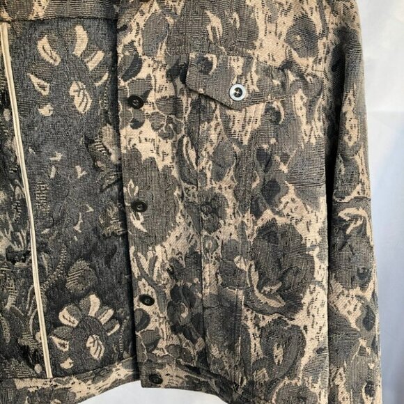 Charter Club  Petites floral tan jean-ish jacket - Picture 7 of 12